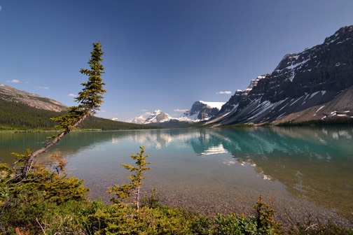 07-12 DSC 0257 Bow Peak Across Bow Lake 1